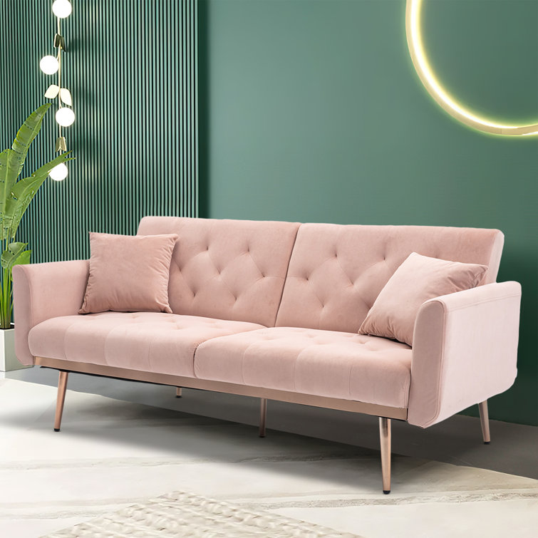 Sleeper sofa deals pink